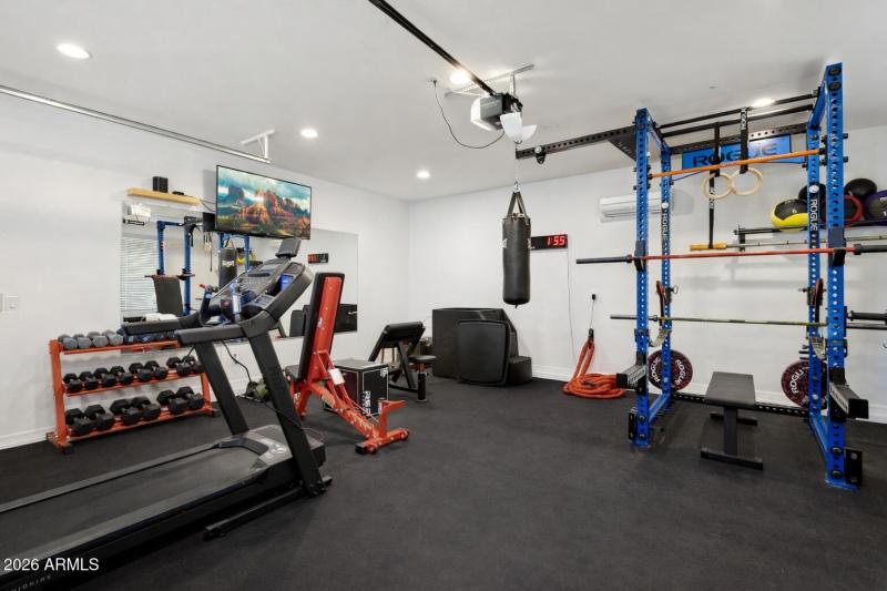 Cold plunge and full gym w mini split