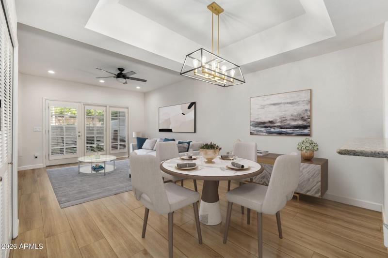 Dining Area and Living Room View
