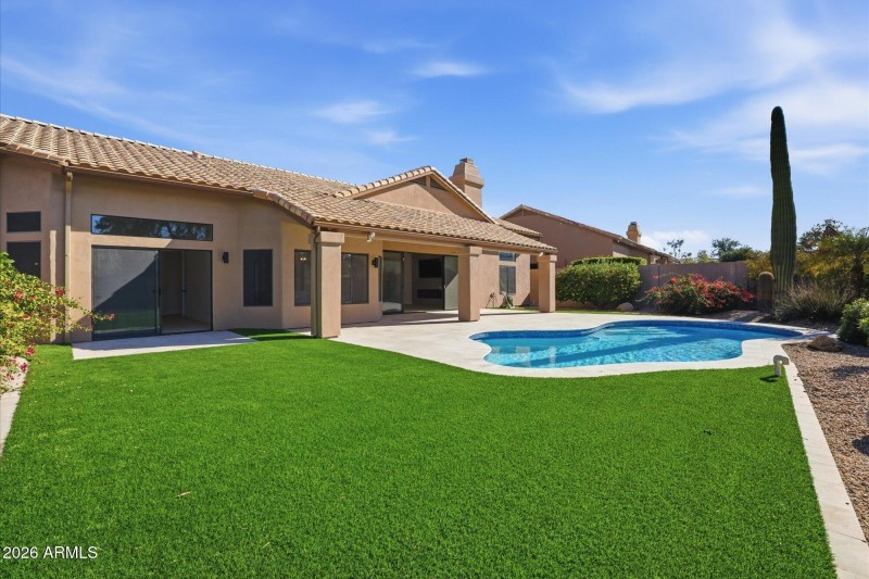 Turf, Pool and Travertine Pavers