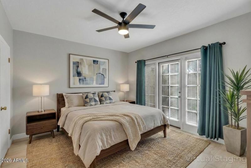 Virtually Staged Primary Bedroom