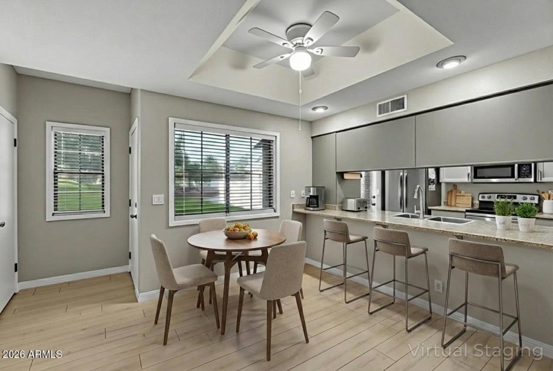 Virtually Staged Kitchen Nook