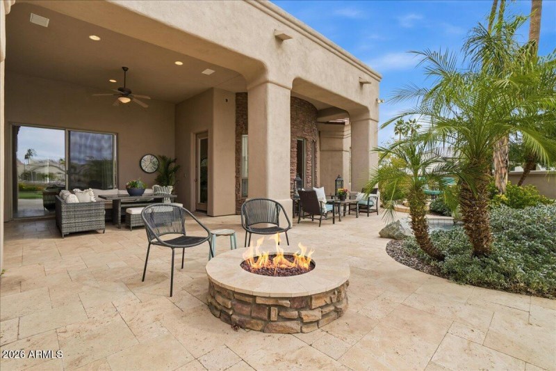 Firepit on Pavered Patio