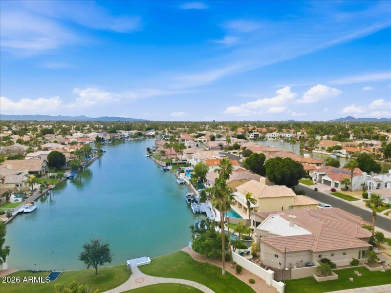 Drone View of Backyard & Lake
