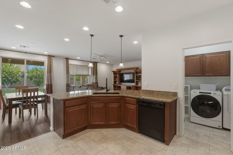 Laundry room off kitchen
