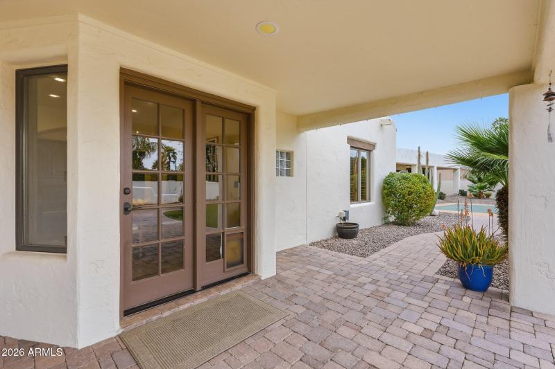 House back porch walkway to casita and s