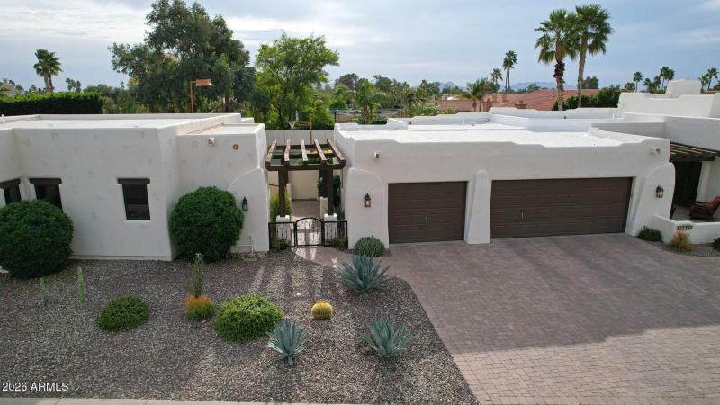 Casita and garage view