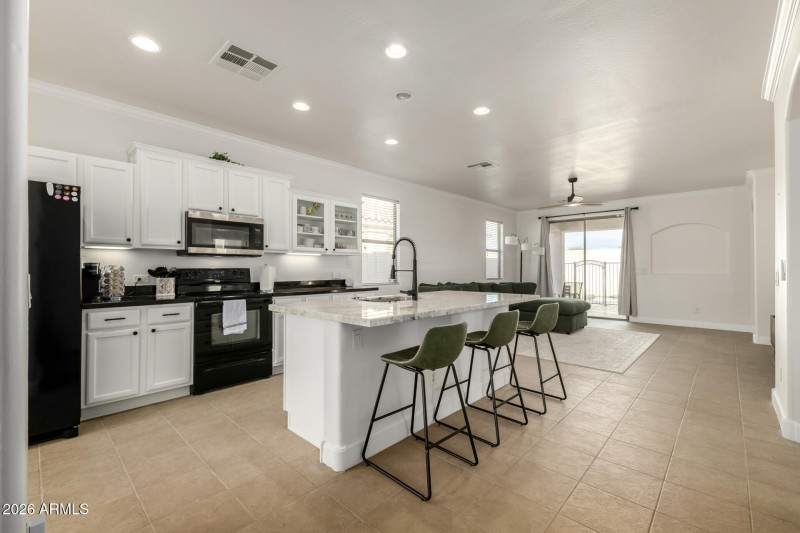 Kitchen facing North