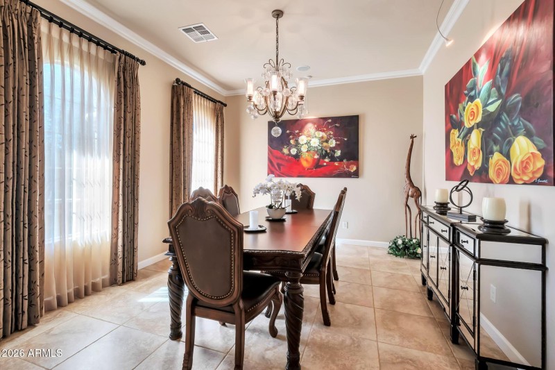 Office being used as formal dining room