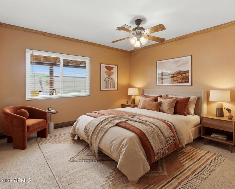 VIRTUALLY STAGED - PRIMARY BEDROOM