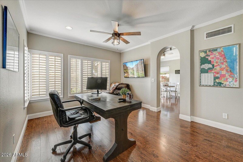 Dining Room Being Used as Office