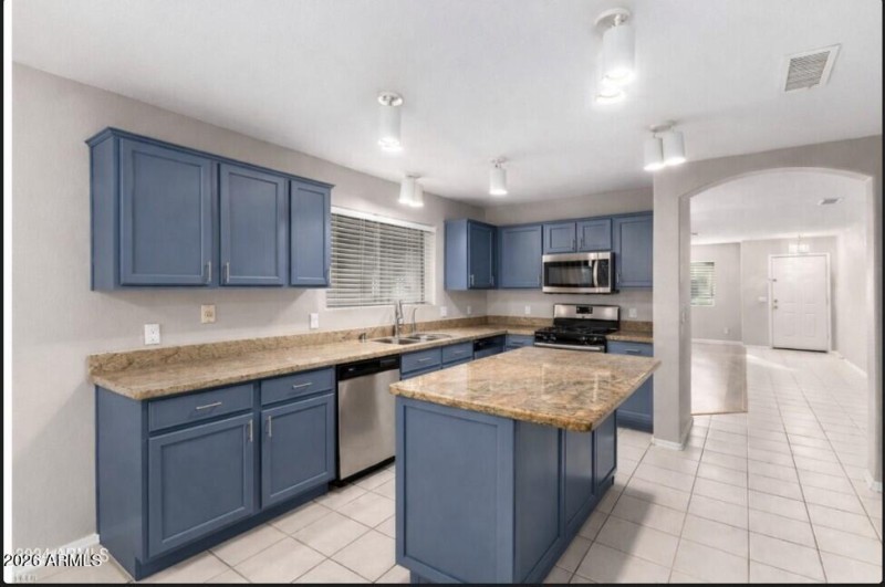 Fallen leaf blue gray update kitchen