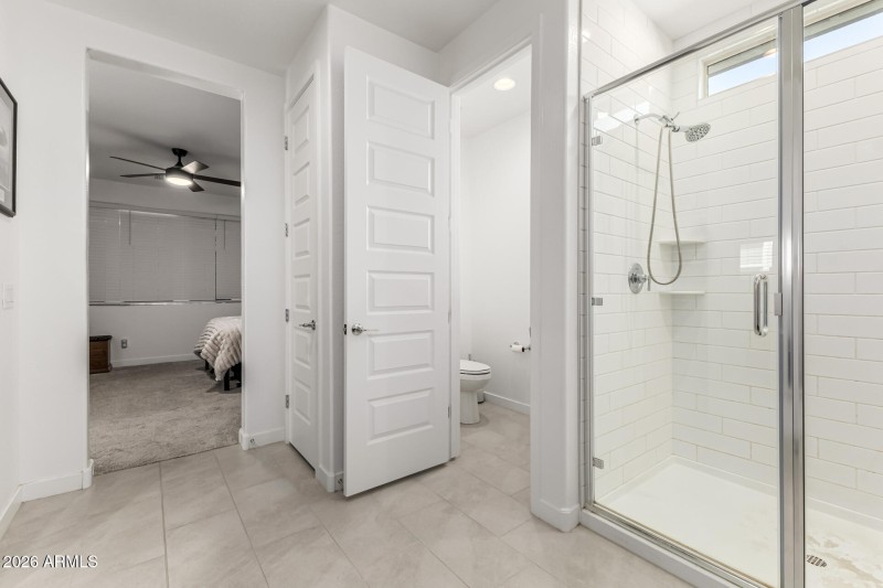 Tiled Shower Private Toilet Room