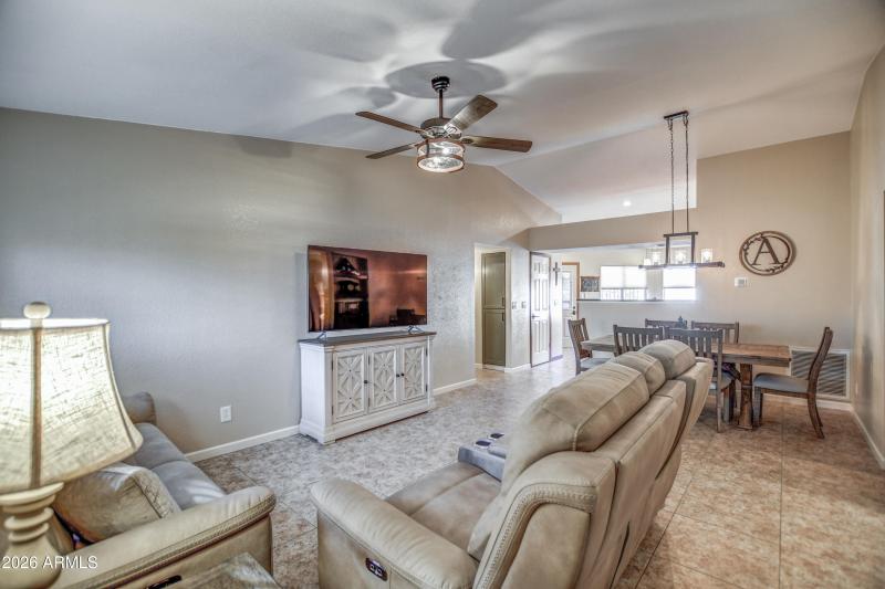 Living Room View to Kitchen