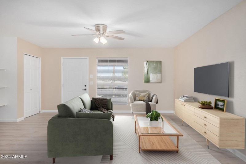 great room virtually staged