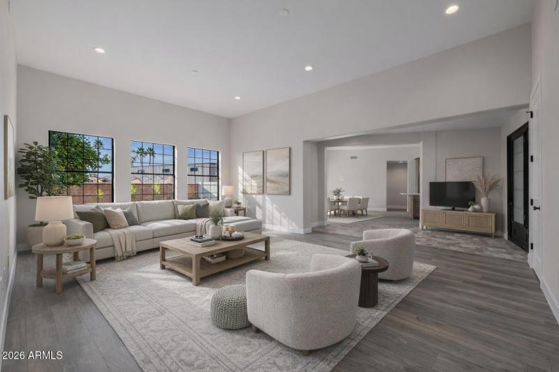 Virtually Staged Family Room