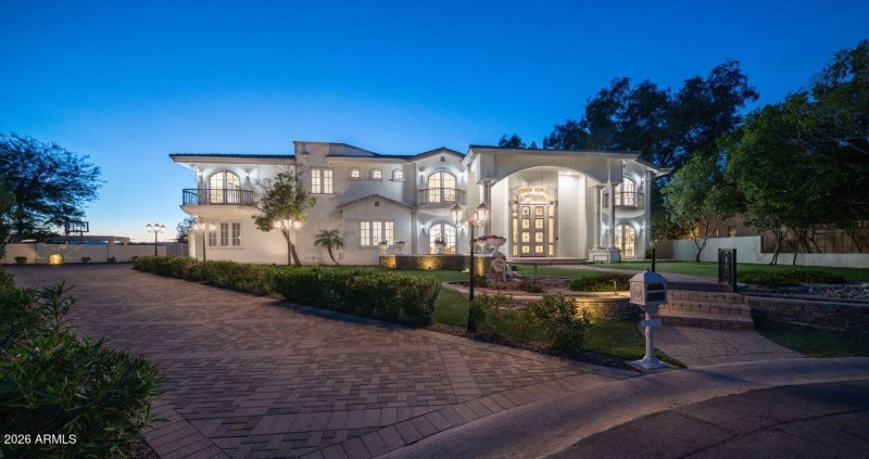 Sunset Driving Up To Property