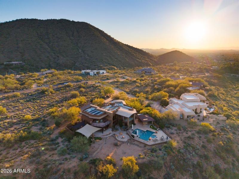 108_Rear Sunset Aerial Property
