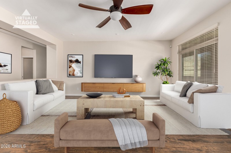 Living Room Virtually Staged