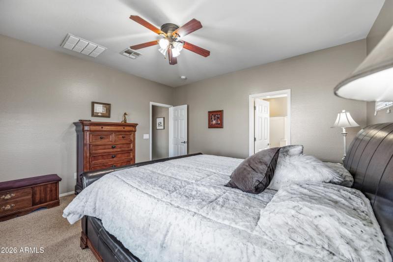 Spacious primary bedroom