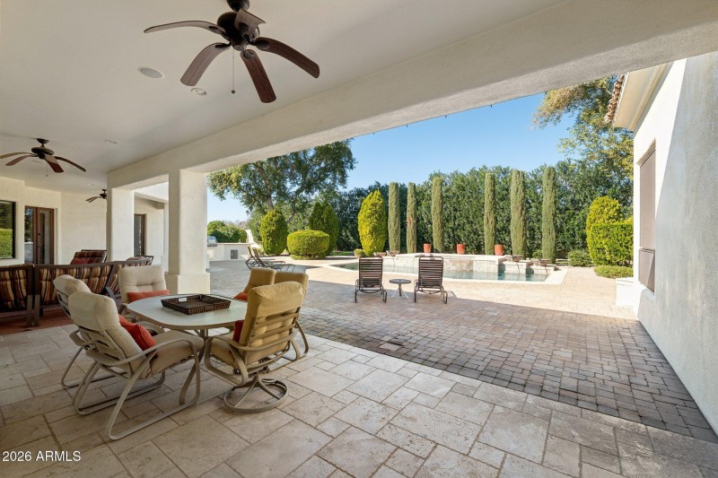 Covered Patio view from Master Bedroom