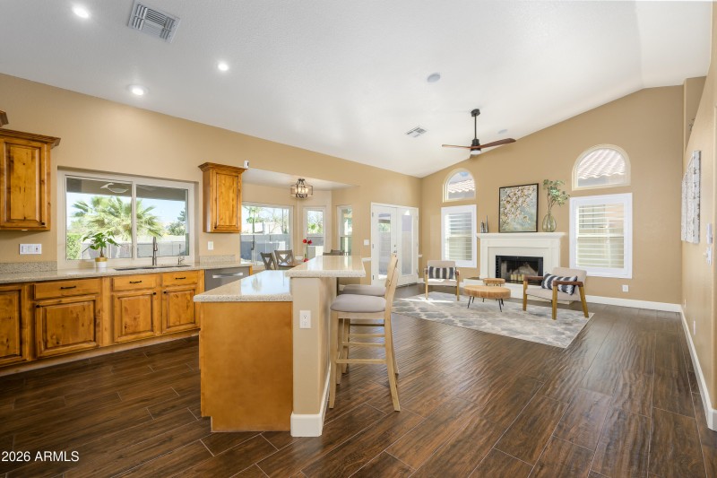 Kitchen and Family Room