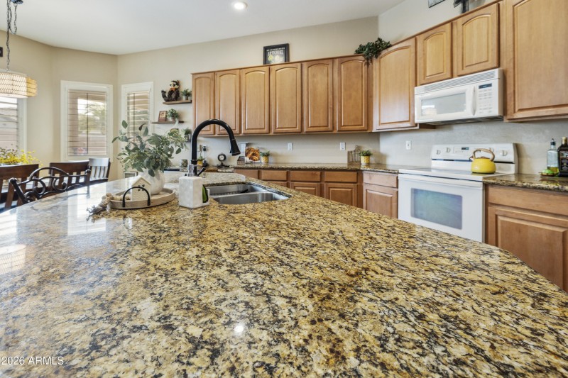 Large granite island