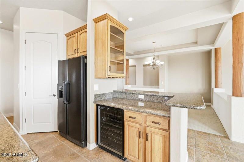 BEVERAGE BAR WITH WINE REFRIGERATOR