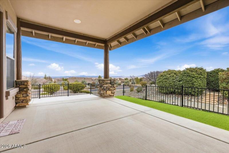 COVERED BACK PATIO WITH EXPANSIVE VIEWS