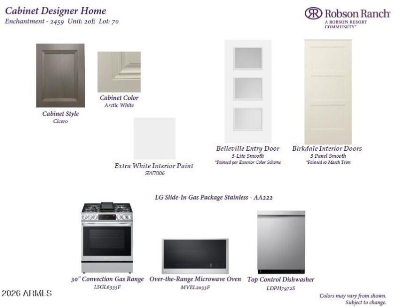 20E 70 Design Selections