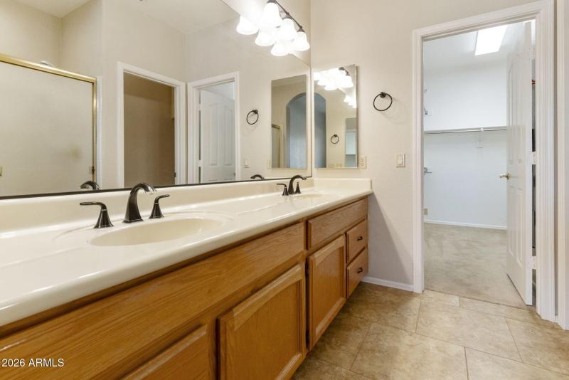 Primary Suite Bath & closet entry