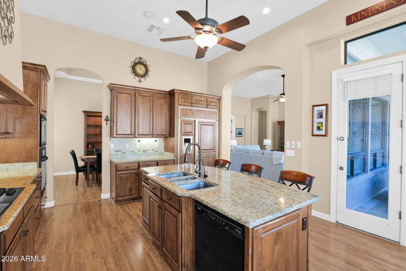 Large gourmet kitchen