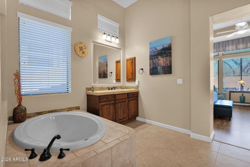 Large primary bathroom