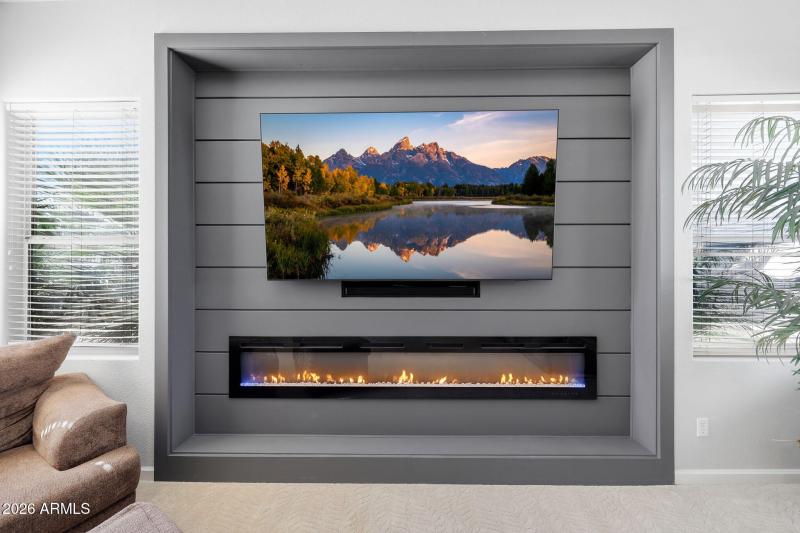 Custom Media Niche with 100" Fireplace