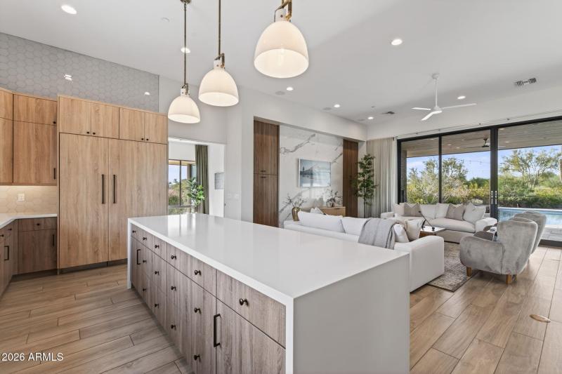 Kitchen to Living & West Wing of Home