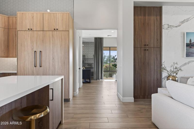 Kitchen to West Wing of Home