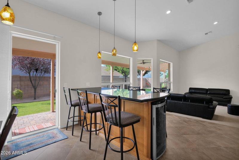 Kitchen to Bar & Living Room