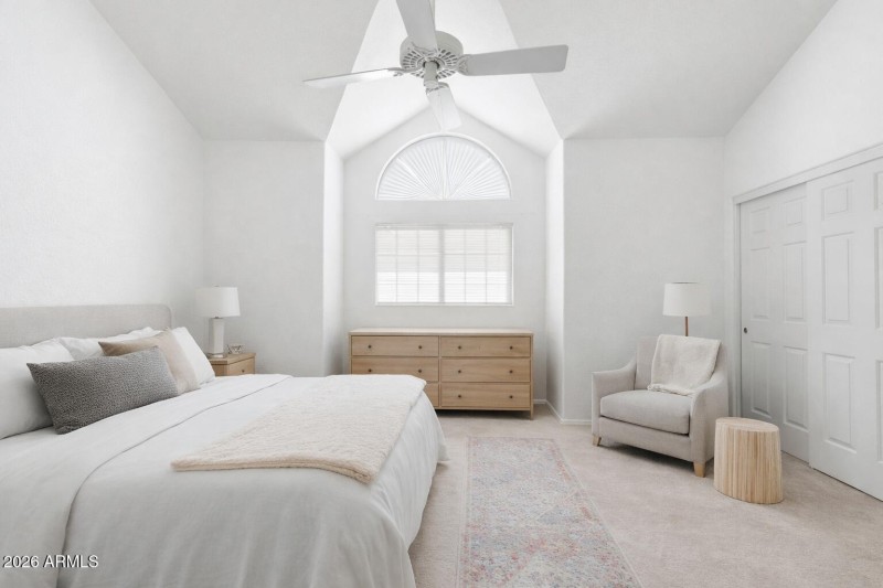 Virtually Staged Primary Bedroom