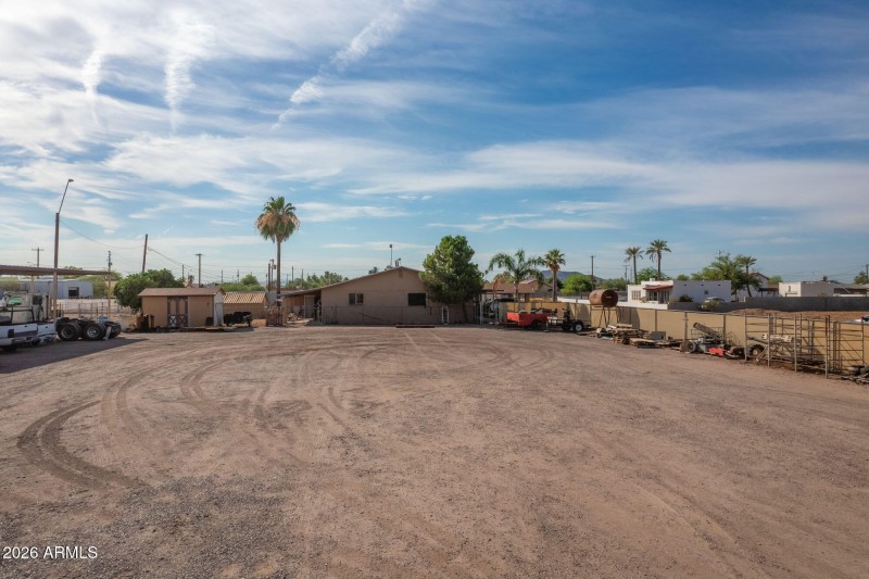 Aerial View Truck Yard to East