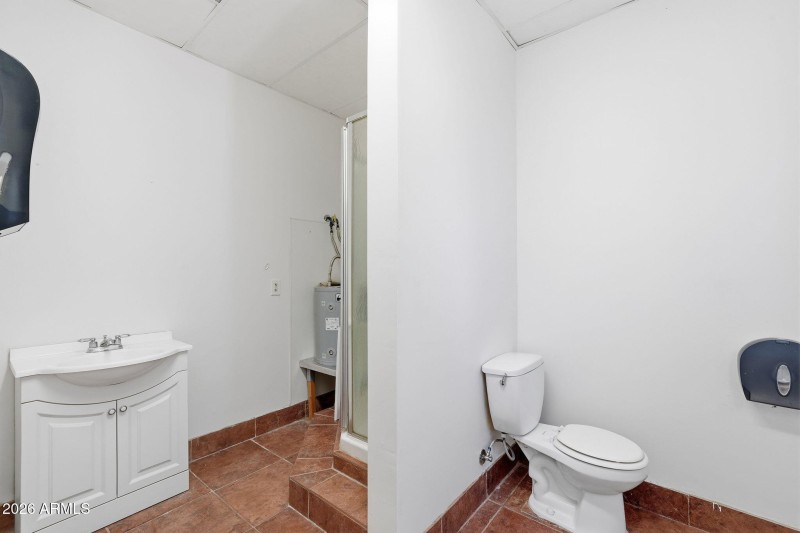 Full Bathroom at back of Property