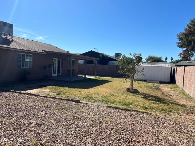 Backyard facing southwest