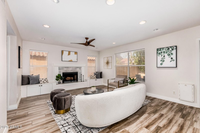 Family Room is Light & Bright