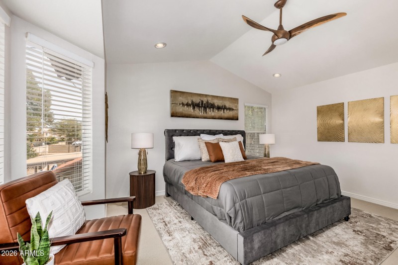 Vaulted Ceilings in Primary Bedroom