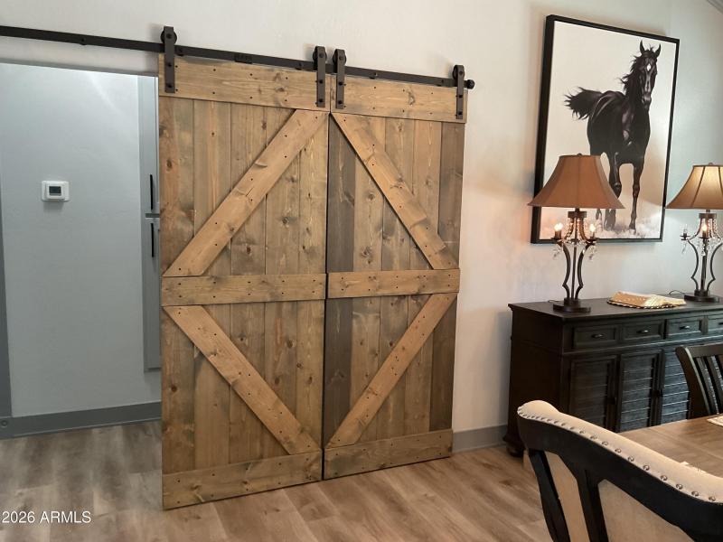 New privacy barn door for guest wing.
