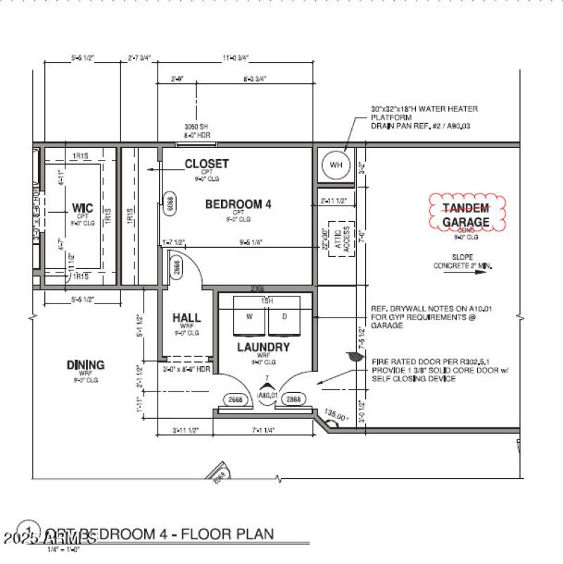 Dove 4 Bed blueprint