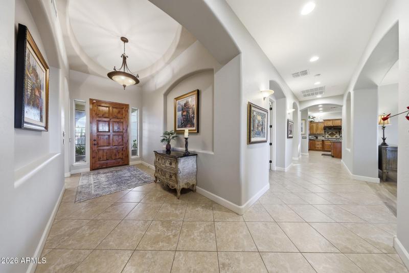 Entry Foyer and Hallway to Kitchen