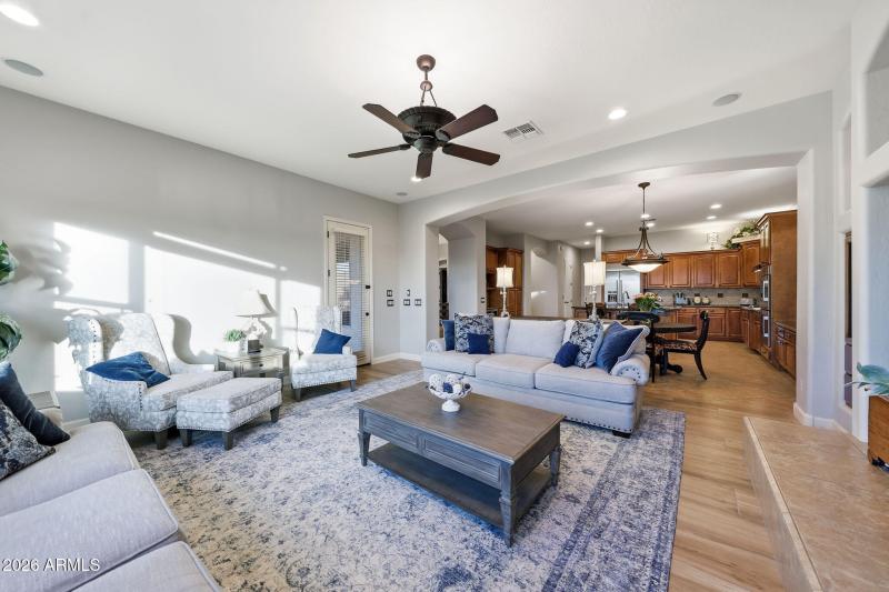 Family Room View to Kitchen
