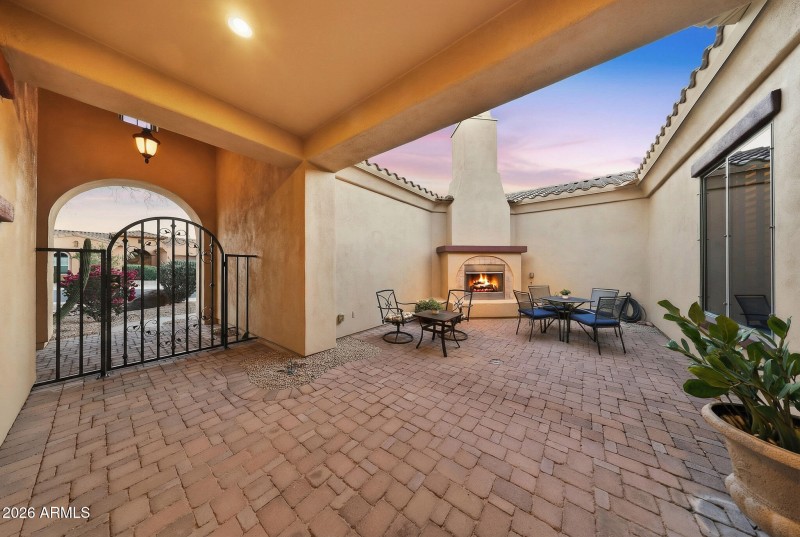 Fireplace in Courtyard