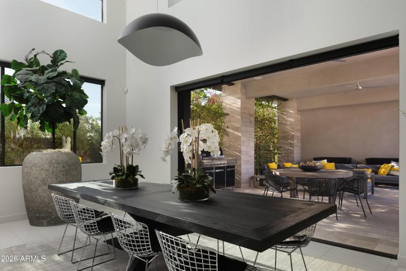 View from Dining to Covered Patio