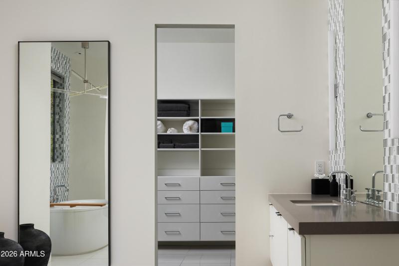 View to huge walk-in closet