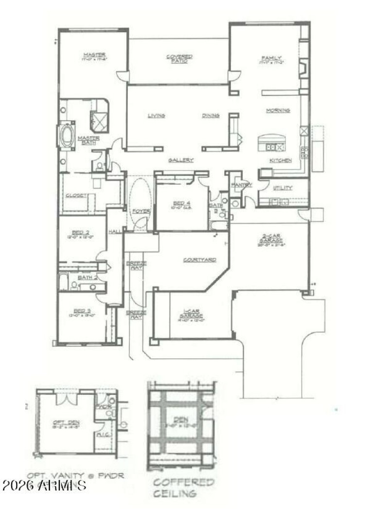 Antigua Floor Plan with Options